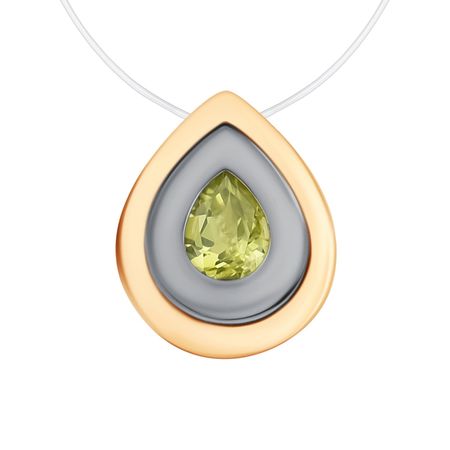 Золотое колье с хризолитом 14490₽