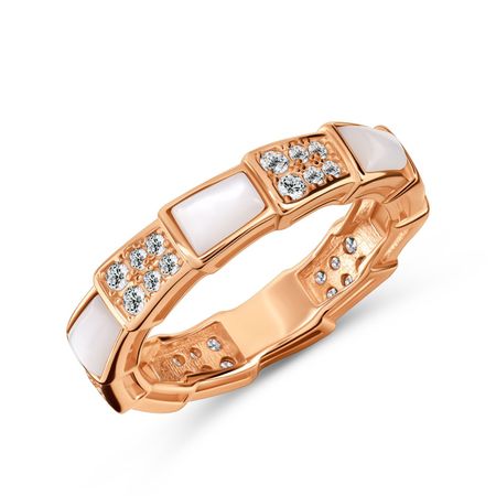 Серебряное кольцо с фианитами и позолотой 5990₽