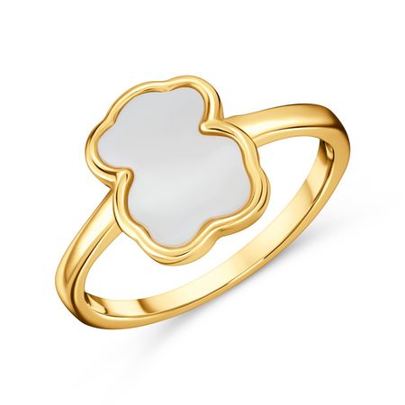 Серебряное кольцо с перламутром и позолотой 1790₽