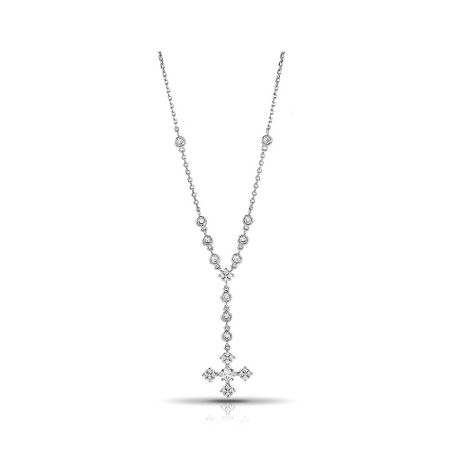 Серебряное колье с фианитами и родированием 3120₽