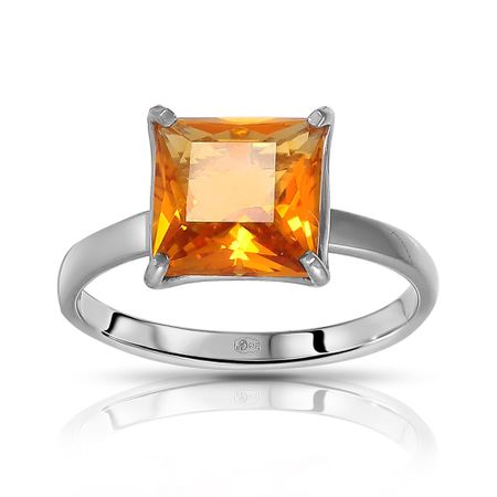Кольцо из серебра с цитрином 1190₽