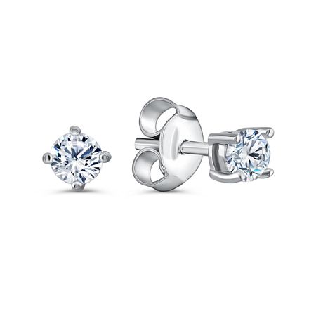 Серебряные серьги с фианитами и родированием 990₽