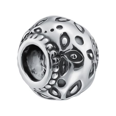 Серебряный шарм Незабудка с чернением 990₽