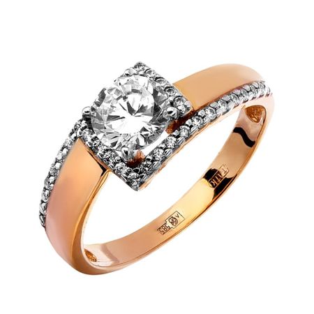 Золотое кольцо с фианитами 25150₽