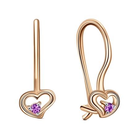 Золотые детские серьги с фианитами 14490₽