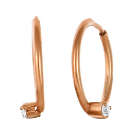 Серьги-конго из серебра с фианитами 990₽