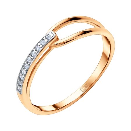 Золотое кольцо с фианитами 21560₽