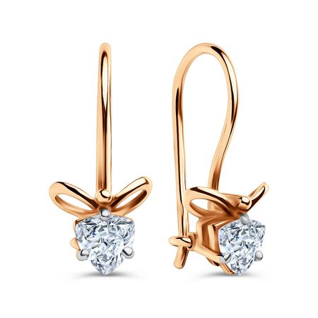 Золотые детские серьги с фианитами 20490₽