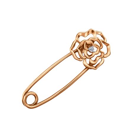 Золотая брошь с фианитом 20990₽