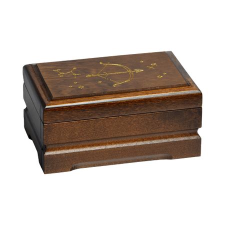 Деревянная шкатулка для ювелирных украшений знак зодиака Стрелец 1390₽