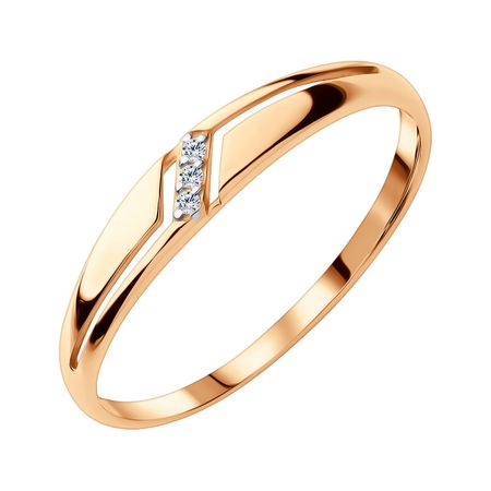 Золотое кольцо с фианитами 13520₽