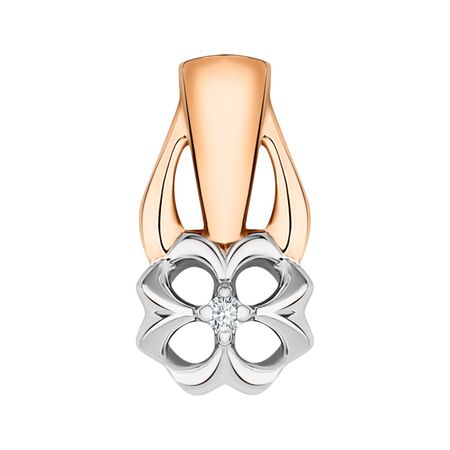 Золотая подвеска с бриллиантом и родированием 8990₽