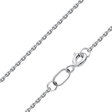 Серебряная полновесная цепочка Квадратный якорь с алмазной гранью и родированием 990₽