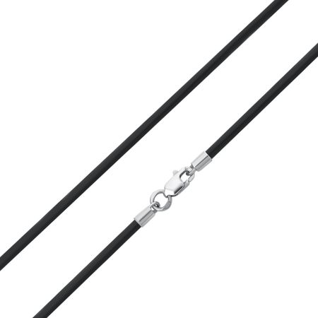Каучуковый шнурок с серебряным замком 720₽