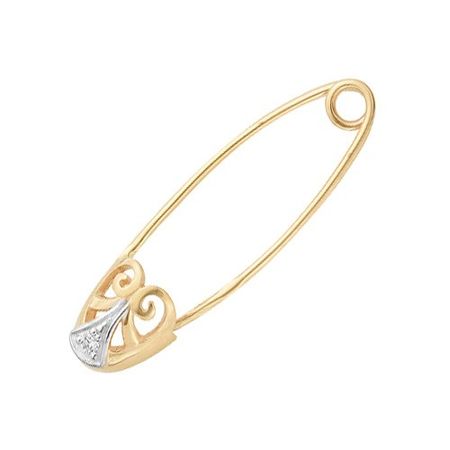 Золотая булавка с фианитом 18490₽