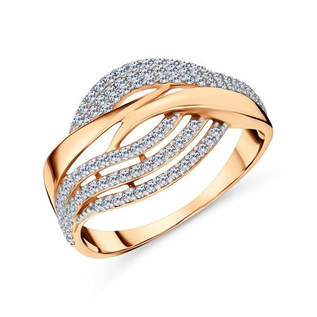 Золотое кольцо с фианитами 50520₽