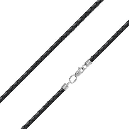 Кожаный шнурок с серебряным замком 590₽