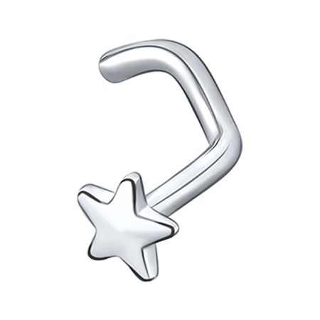 Серебряный пирсинг Звезда с родированием 390₽