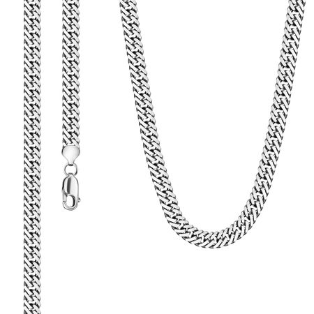 Серебряная цепочка Двойной ромб с чернением 36290₽