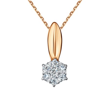 Золотая подвеска с бриллиантами и родированием 22990₽