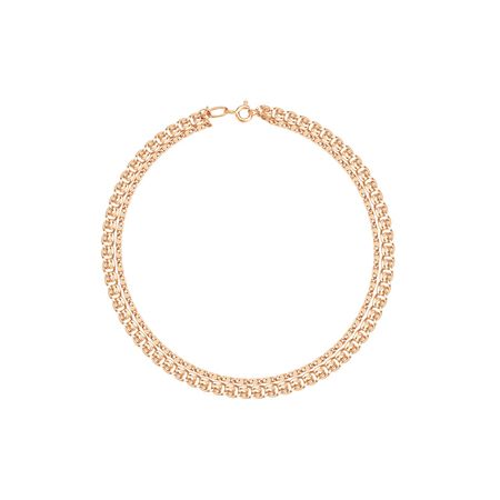 Золотой пустотелый браслет на ногу 37640₽