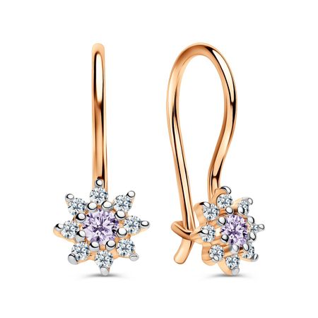 Золотые детские серьги с фианитами 14990₽