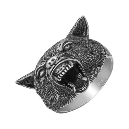 Серебряная печатка Волк 3990₽