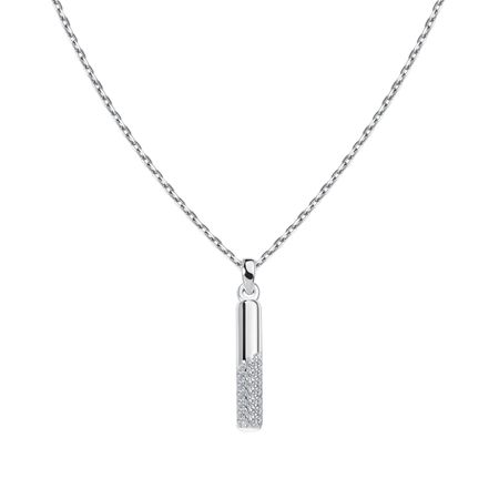 Серебряное колье с фианитами и родированием р 40-45 2990₽