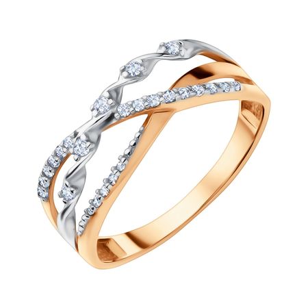 Золотое кольцо с фианитами 24480₽