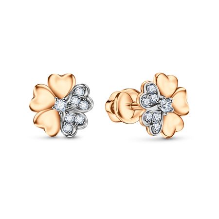 Золотые серьги с фианитами 19990₽