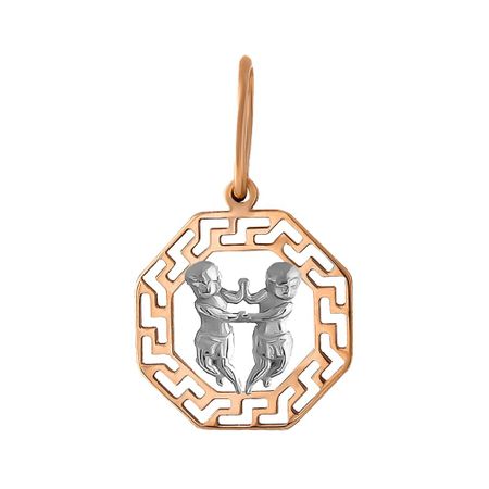Золотая подвеска со знаком зодиака Близнецы 12490₽
