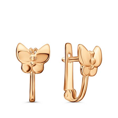 Золотые детские серьги Бабочка 20990₽