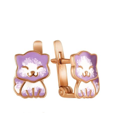 Серьги детские TALANT Кошка из золота с эмалью 33990₽