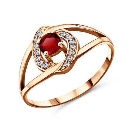 Серебряное кольцо с алпанитом и фианитами с позолотой 690₽