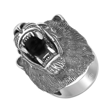 Серебряная печатка Лев 3990₽