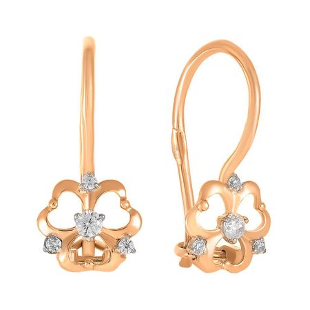 Серьги детские из золота с фианитами 13380₽