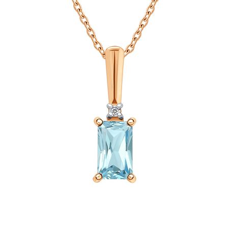 Золотая подвеска с топазом и бриллиантом 2990₽