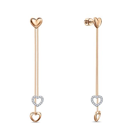 Золотые серьги с фианитами 41990₽