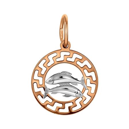 Золотая подвеска со знаком зодиака Рыбы 12490₽