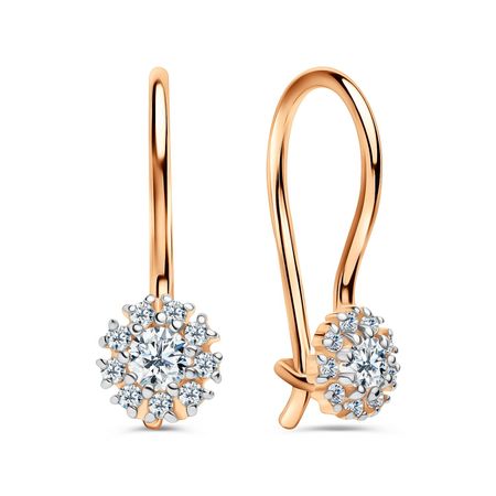 Золотые детские серьги с фианитами 12990₽