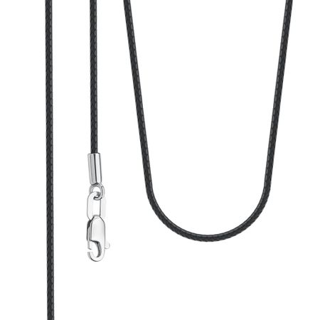 Шнурок с серебряным замком с родированием 780₽