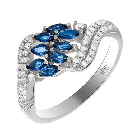 Кольцо из серебра с кварцем и фианитами 1500₽