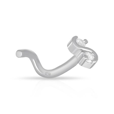 Пирсинг из серебра с фианитами 500₽