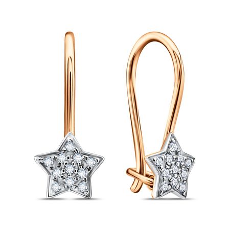 Золотые серьги с фианитами 12940₽