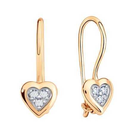 Золотые детские серьги с фианитами 19490₽