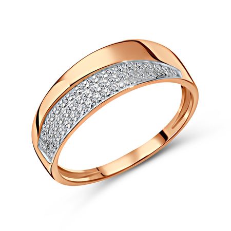 Золотое кольцо с фианитами 26230₽