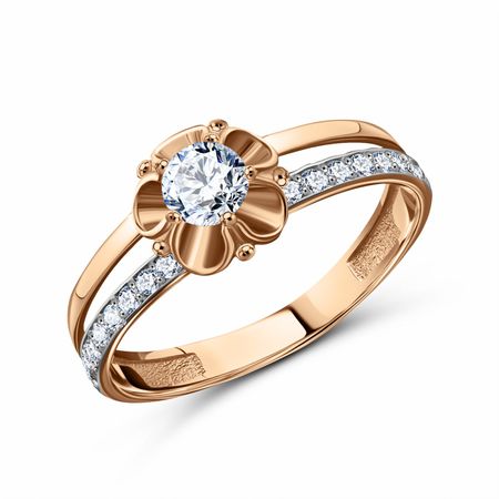 Золотое кольцо с фианитами 25250₽