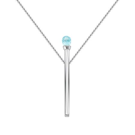 Золотое колье Спичка с топазом и родированием 69990₽