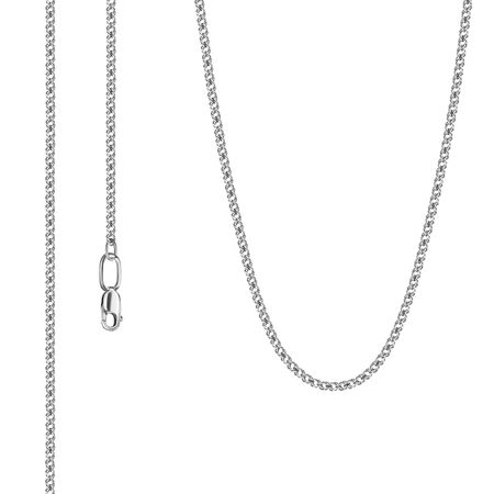 Серебряная цепочка Двойной ромб с родированием 790₽