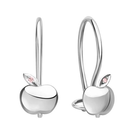 Серьги детские TALANT Яблоко из серебра с фианитами 890₽